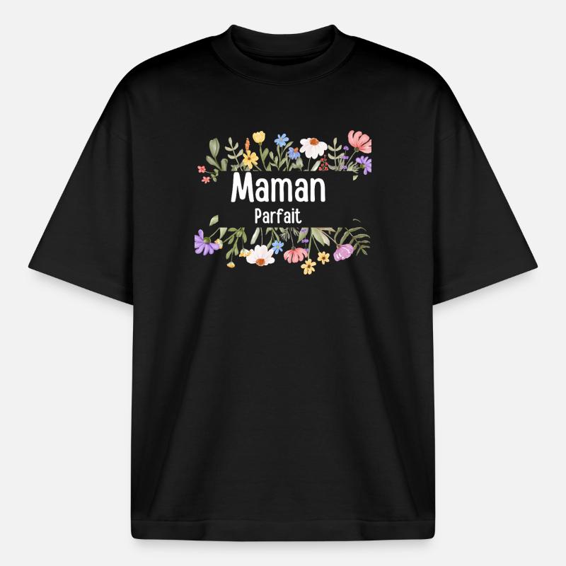 Perfekte Blumenmutter - Boxy Heavyweight Unisex Organic T-Shirt von Stanley/Stella - Schwarz