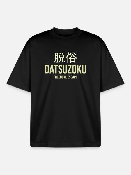 Datsuzoku Freedom Escape - Boxy Heavyweight Unisex Organic T-Shirt by Stanley/Stella - black