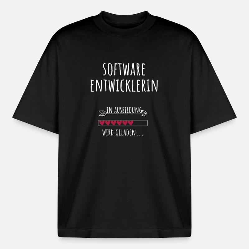 Softwareentwicklerin Informatik Studium Beruf - Boxy Heavyweight Unisex Organic T-Shirt von Stanley/Stella - Schwarz