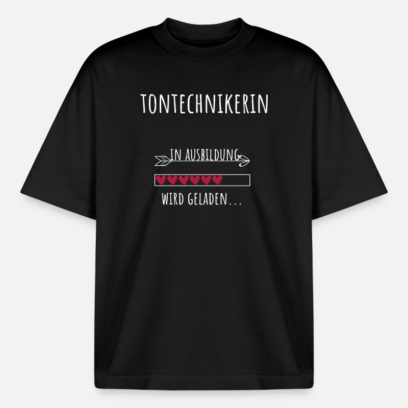 Tontechnik Studium Beruf Ausbildung Tontechnikerin - Boxy Heavyweight Unisex Organic T-Shirt von Stanley/Stella - Schwarz