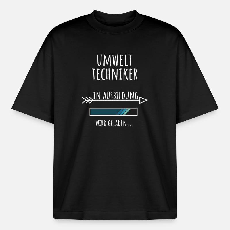 Environmental Technician Studies Occupation Training - Boxy Heavyweight Unisex Organic T-Shirt by Stanley/Stella - black