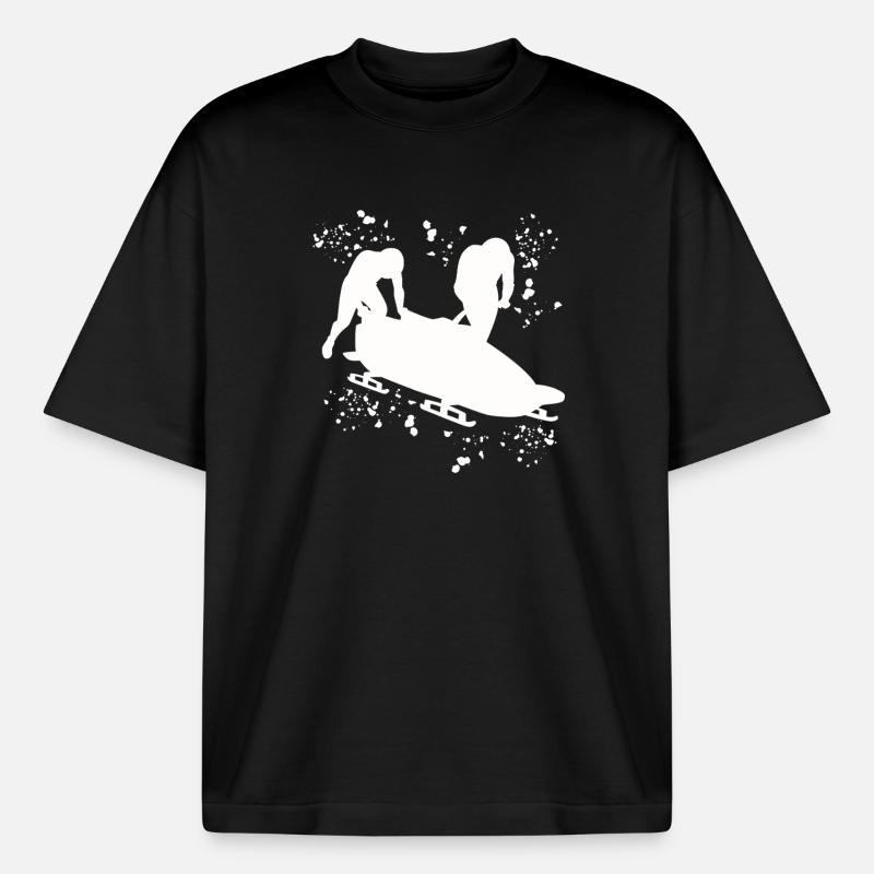 Bobsleigh Two-man Bobsleigh - Boxy Heavyweight Unisex Organic T-Shirt by Stanley/Stella - black