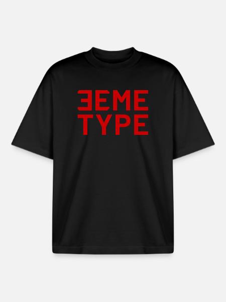 3. TYP KLASSISCH ROT - Boxy Heavyweight Unisex Organic T-Shirt von Stanley/Stella - Schwarz