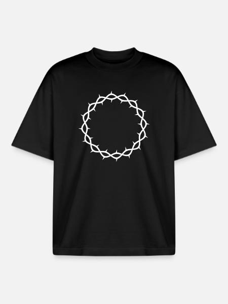 Couronne d’épines - T-shirt unisexe boxy épais biologique Stanley/Stella - noir