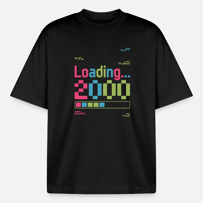 Loading 2000 pixel loading screen - Heavyweight Boxy Unisex T-Shirt by Stanley/Stella - black