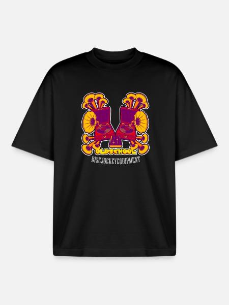 Disc jockey - Boxy Heavyweight Unisex Organic T-Shirt by Stanley/Stella - black