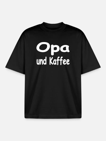 Opa - Boxy Heavyweight Unisex Organic T-Shirt von Stanley/Stella - Schwarz