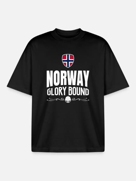NORWAY GLORY - Boxy Heavyweight Unisex Organic T-Shirt by Stanley/Stella - black