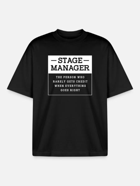 Régisseur de théâtre Bühne - T-shirt unisexe boxy épais biologique Stanley/Stella - noir