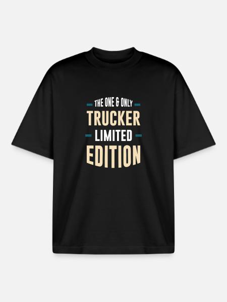 Trucker Limited Edition - Boxy Heavyweight Unisex Organic T-Shirt by Stanley/Stella - black