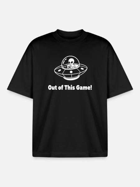 Extraterrestrial UFO sighting - Boxy Heavyweight Unisex Organic T-Shirt by Stanley/Stella - black