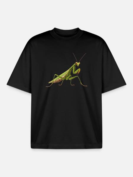Praying mantises Praying mantis - Boxy Heavyweight Unisex Organic T-Shirt by Stanley/Stella - black