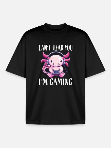 Gaming Kawaii Kopfhörer Monster - Boxy Heavyweight Unisex Organic T-Shirt von Stanley/Stella - Schwarz