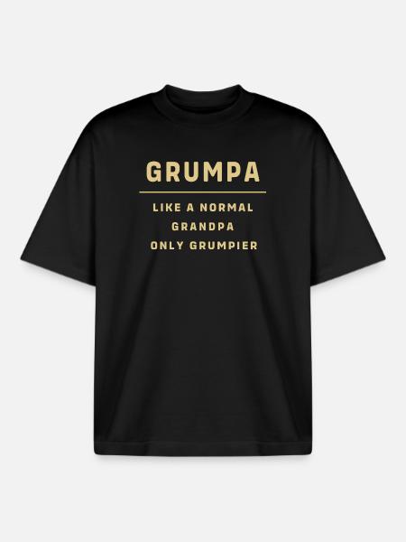 Opa Großvater Enkel Enkelkind Opi - Boxy Heavyweight Unisex Organic T-Shirt von Stanley/Stella - Schwarz