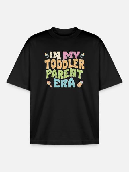 In my toddler parent era - Boxy Heavyweight Unisex Organic T-Shirt von Stanley/Stella - Schwarz