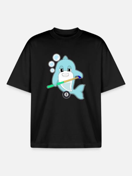 Delfin Billiard Queue Sport - Boxy Heavyweight Unisex Organic T-Shirt von Stanley/Stella - Schwarz