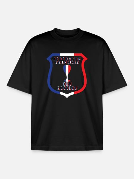 FFA French Federation of Alcolos - Boxy Heavyweight Unisex Organic T-Shirt by Stanley/Stella - black