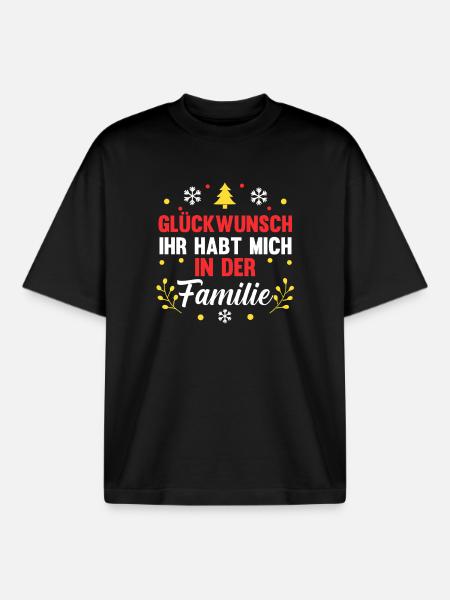 Santa Claus Christmas Time Christmas - Boxy Heavyweight Unisex Organic T-Shirt by Stanley/Stella - black