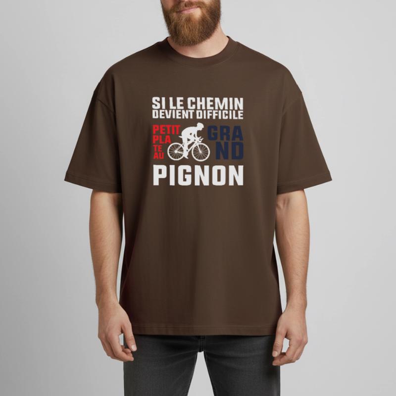 Si Le Chemin Devient Difficile - Cycliste Cadeau  T-shirt unisexe boxy épais biologique Stanley/Stella