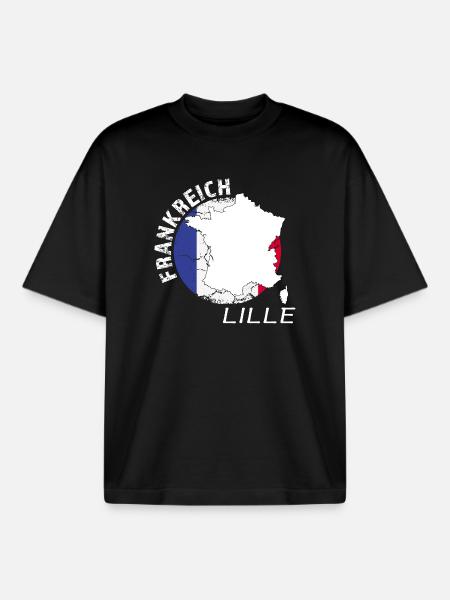 Lille - T-shirt unisexe boxy épais biologique Stanley/Stella - noir
