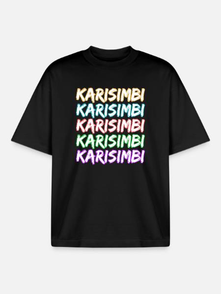 Gift for Karisimbi - Boxy Heavyweight Unisex Organic T-Shirt by Stanley/Stella - black