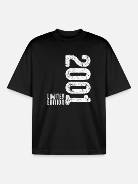 2001 Limited Edition – 25th Anniversary 2001 - Boxy Heavyweight Unisex Organic T-Shirt by Stanley/Stella - black