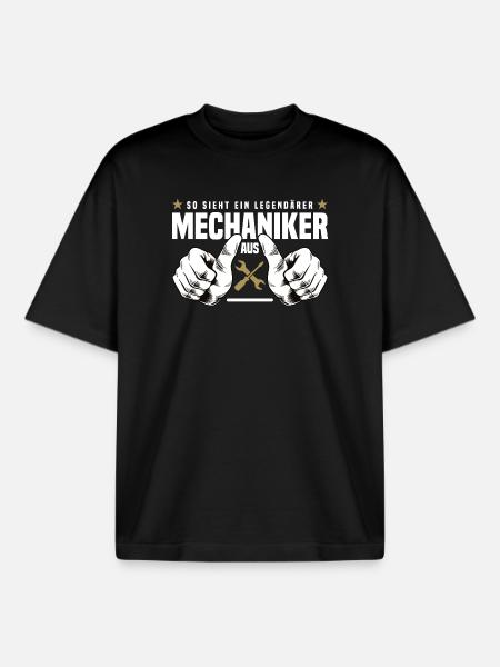 mechanic - Boxy Heavyweight Unisex Organic T-Shirt by Stanley/Stella - black