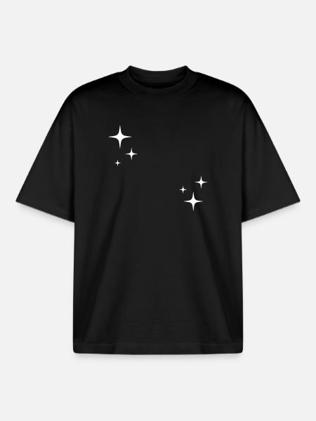 Sterne - Funkeln - Zeichen - Boxy Heavyweight Unisex Organic T-Shirt von Stanley/Stella - Schwarz