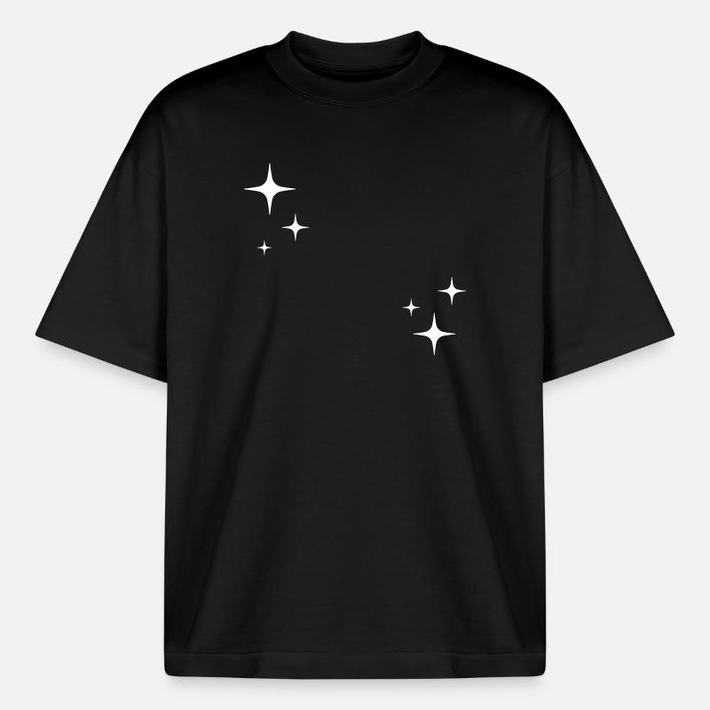 Sterne - Funkeln - Zeichen - Boxy Heavyweight Unisex Organic T-Shirt von Stanley/Stella - Schwarz