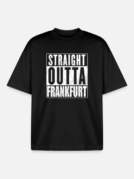 Straight Outta Frankfurt - Boxy Heavyweight Unisex Organic T-Shirt von Stanley/Stella - Schwarz