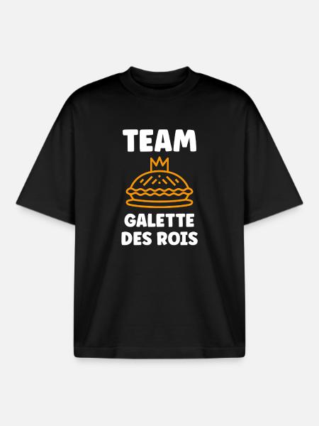 Humor galette des rois - Boxy Heavyweight Unisex Organic T-Shirt by Stanley/Stella - black