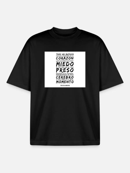 Heart and Fear in Verse - Boxy Heavyweight Unisex Organic T-Shirt by Stanley/Stella - black