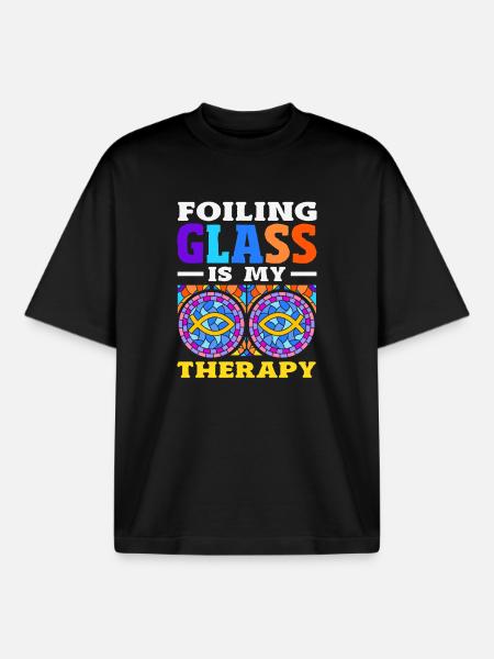 Buntglas-kunst Buntglas-künstler - Boxy Heavyweight Unisex Organic T-Shirt von Stanley/Stella - Schwarz