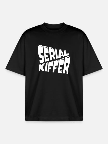 Serial kiffer - Boxy Heavyweight Unisex Organic T-Shirt by Stanley/Stella - black