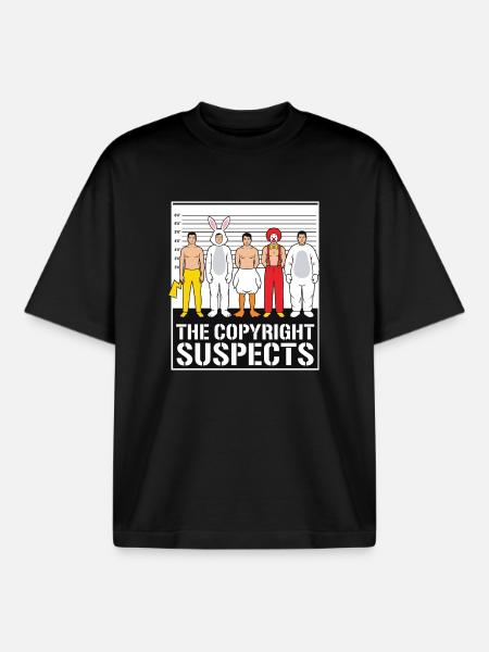 the copyright suspects - Boxy Heavyweight Unisex Organic T-Shirt by Stanley/Stella - black