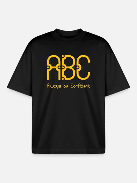 ABC - Always be Confident - Boxy Heavyweight Unisex Organic T-Shirt by Stanley/Stella - black