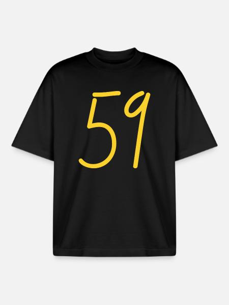 59 - Boxy Heavyweight Unisex Organic T-Shirt by Stanley/Stella - black