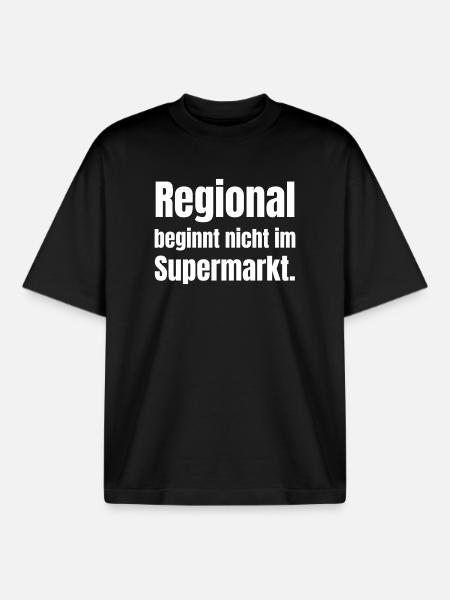Regionalität statt Supermarkt-Standard - Boxy Heavyweight Unisex Organic T-Shirt von Stanley/Stella - Schwarz