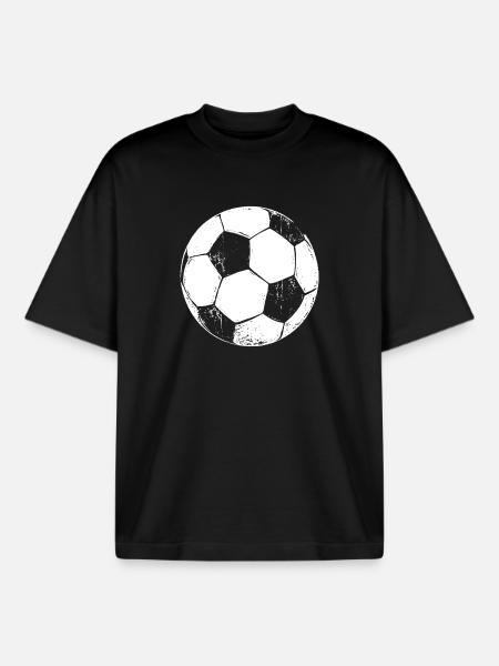 Fussball Fußball Fußballer - Boxy Heavyweight Unisex Organic T-Shirt von Stanley/Stella - Schwarz