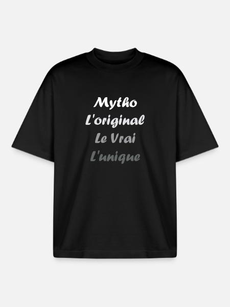 Mytho Origin True Unique - Boxy Heavyweight Unisex Organic T-Shirt by Stanley/Stella - black