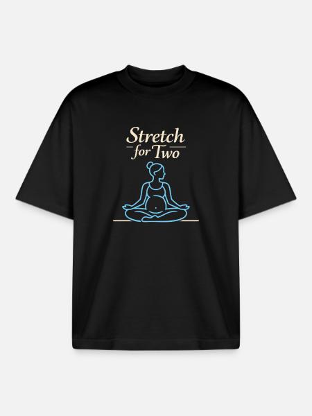 Vorgeburtliches Yoga Werdende Mutter - Boxy Heavyweight Unisex Organic T-Shirt von Stanley/Stella - Schwarz