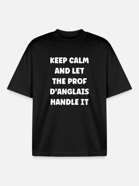 Englischlehrer übernimmt - Boxy Heavyweight Unisex Organic T-Shirt von Stanley/Stella - Schwarz