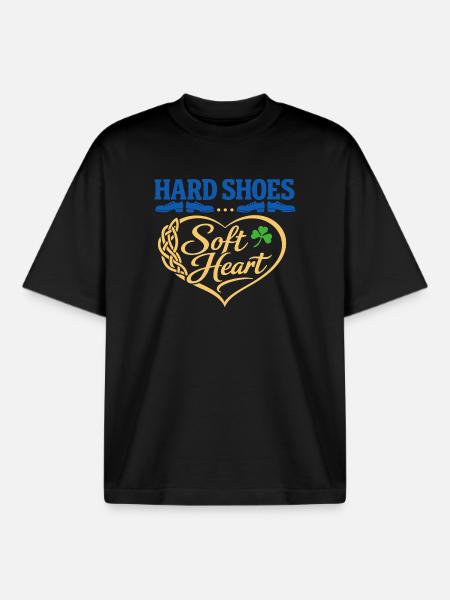 Irish Dance Step-dancing Celtic Fan - Boxy Heavyweight Unisex Organic T-Shirt by Stanley/Stella - black