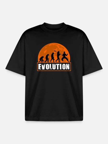 Evolution of Man Karate Martial Arts Dojo Coach - Stanley/Stella unisex boxy heavyweight T-shirt økologisk - sort