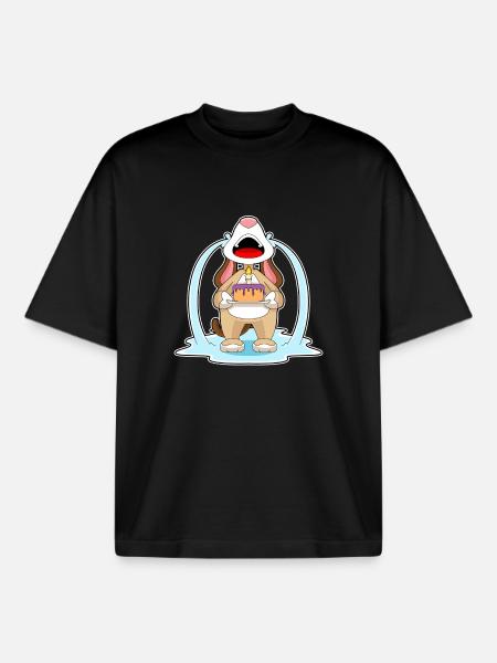 Gâteau d’anniversaire de chien - T-shirt unisexe boxy épais biologique Stanley/Stella - noir