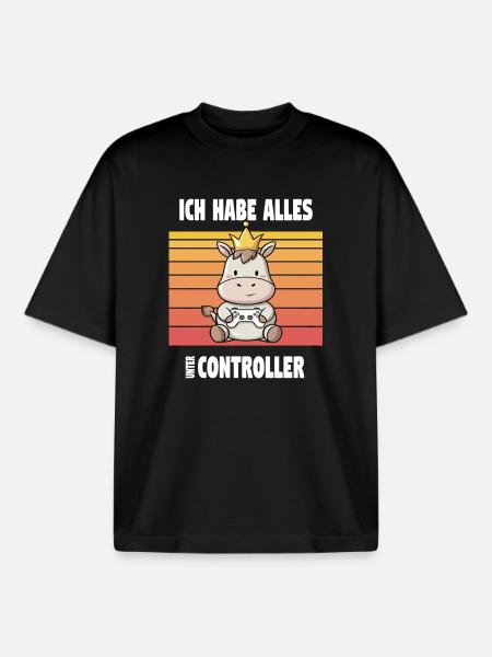Conception d’animaux de jeu - T-shirt unisexe boxy épais biologique Stanley/Stella - noir