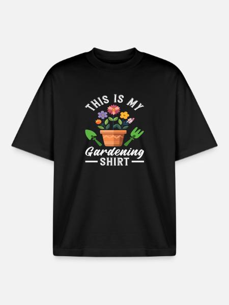 Plant Lover Succulent This is - Boxy Heavyweight Unisex Organic T-Shirt by Stanley/Stella - black