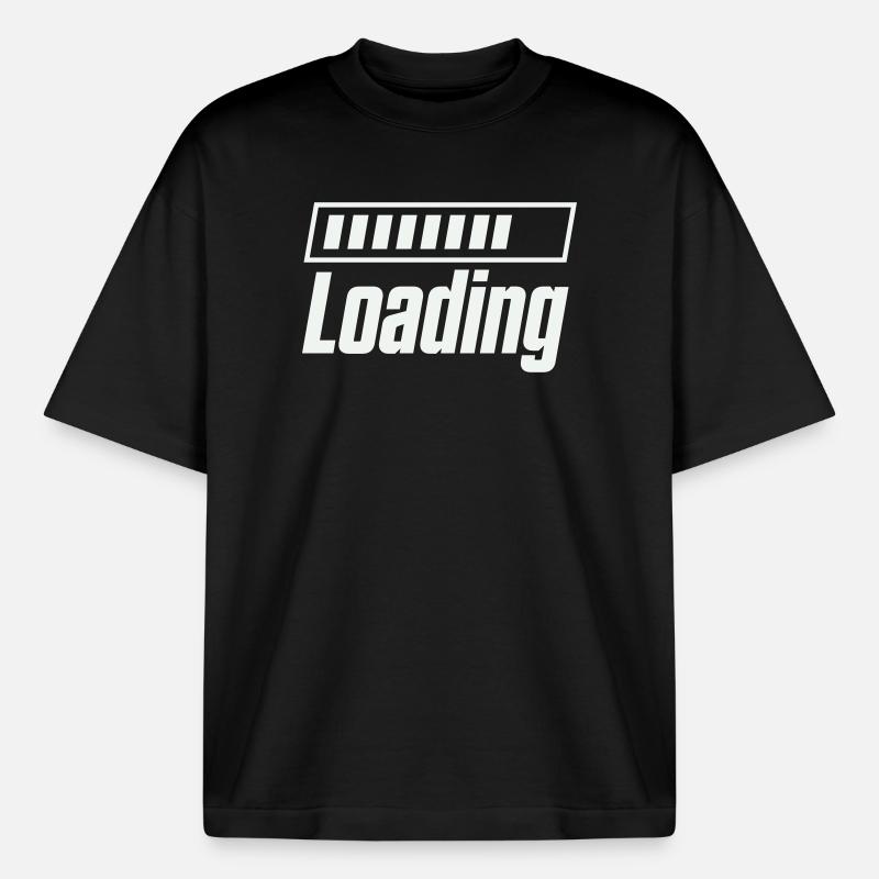 Loading Loading Bar - Boxy Heavyweight Unisex Organic T-Shirt by Stanley/Stella - black