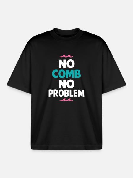 Sea hairs don't care about - Boxy Heavyweight Unisex Organic T-Shirt by Stanley/Stella - black