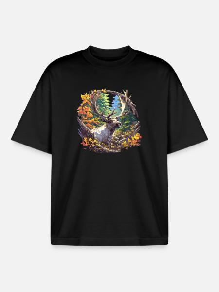 Renne Renne - T-shirt unisexe boxy épais biologique Stanley/Stella - noir